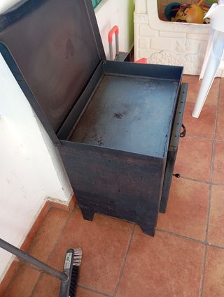 Chimenea de hierro macizo solo está semana