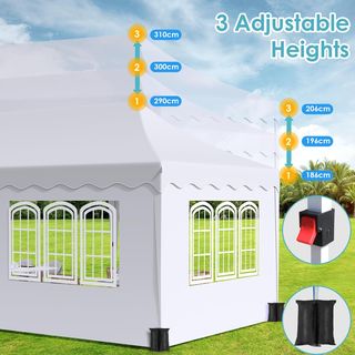 Cenador Plegable Gazebo 3 x 6, Resistente al Agua.
