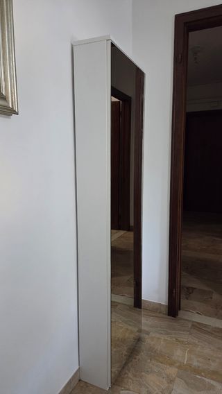 Scarpiera a Specchio - Bianco/Argento