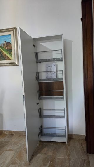 Scarpiera a Specchio - Bianco/Argento