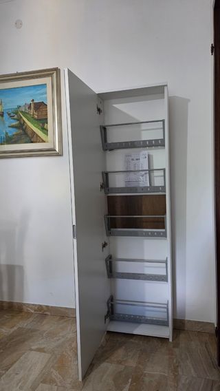 Scarpiera a Specchio - Bianco/Argento