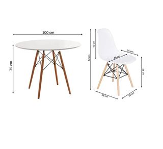 Mesa Redonda con Sillas Nordica