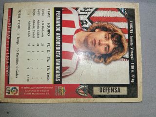 Cromo de futbol antiguo