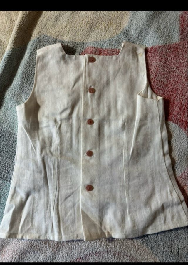 Traje niña eventos beige-rosa