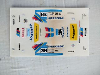 Adhesivos Scalextric Peugeot 204 Dakar