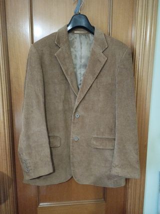 Chaqueta pana marrón hombre