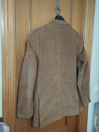 Chaqueta pana marrón hombre