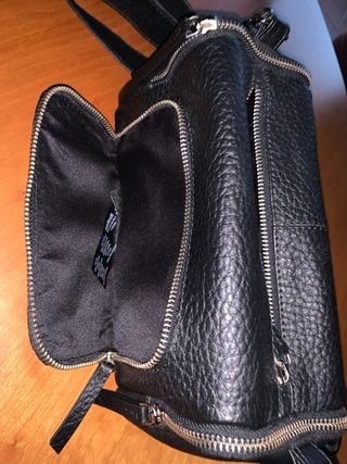 Bolso bandolera cuero negro