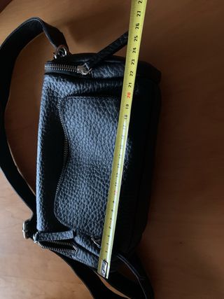 Bolso bandolera cuero negro