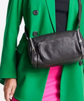 Bolso bandolera cuero negro