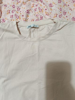 Camiseta beige Zara XL hombre
