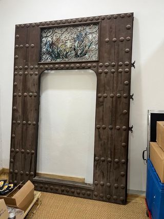 Puerta madera maciza antigua