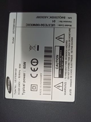 Samsung UE37ES6100 6 Series - 37'' 3D TV LED