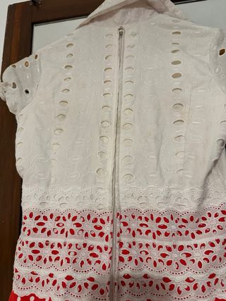 Vestido Flamenca lunares rojo-blanco