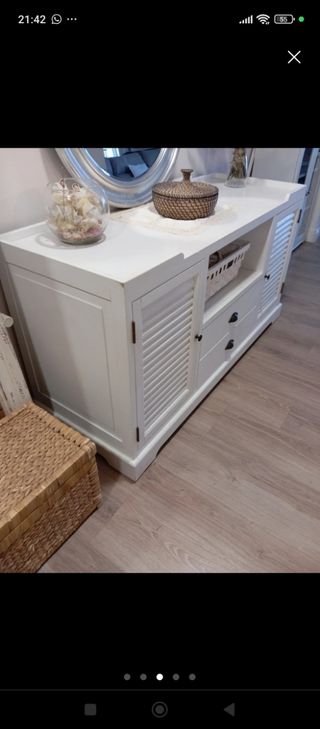 Aparador,mueble TV, mueble de entrada blanco.
