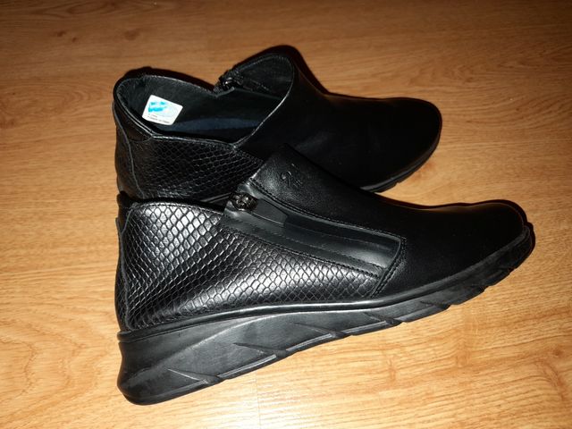 Zapatos mujer negros c/cremallera