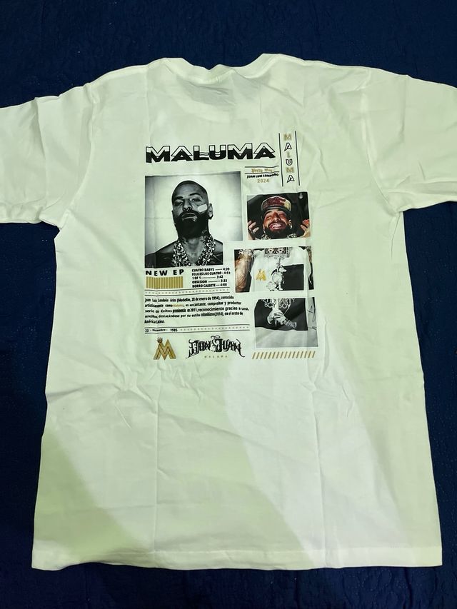 Camiseta maluma blanca