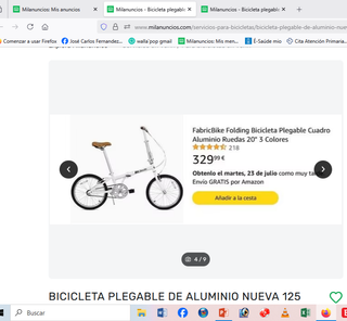 Bicicleta de aluminio plegable NUEVA