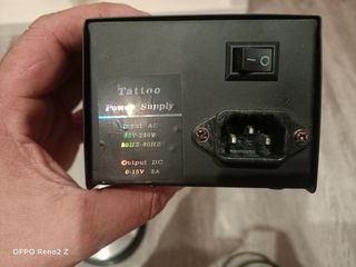 Fuente alimentacion pedal tatuaje