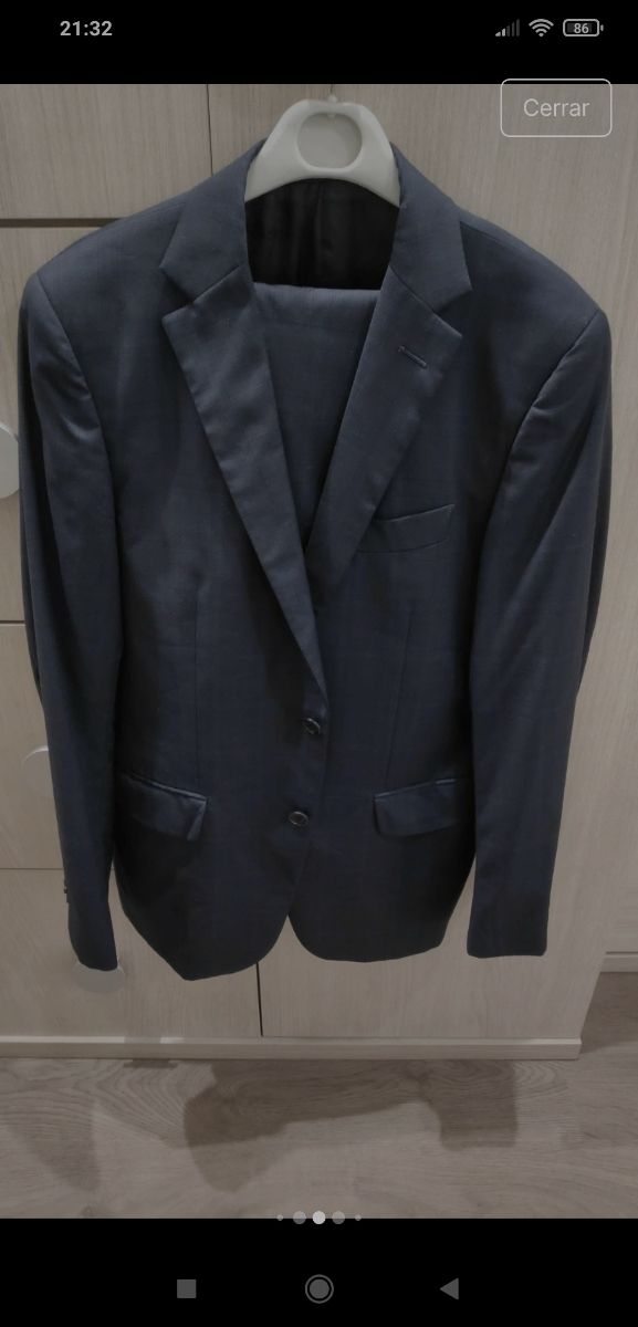 Traje Massimo Dutti Azul Gris - Talla 20
