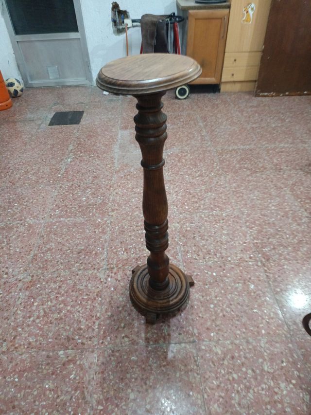 Pedestal madera rústico 1m