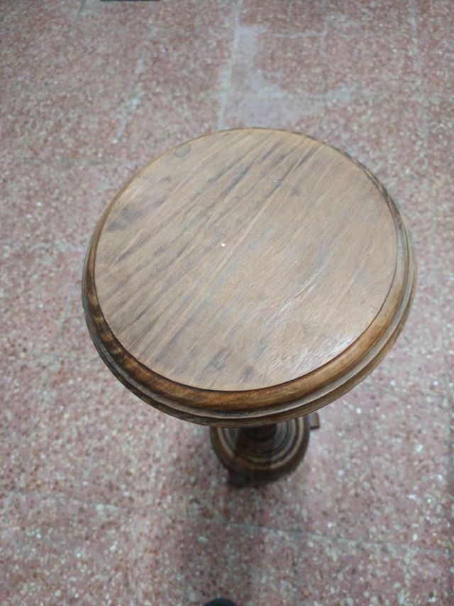 Pedestal madera rústico 1m