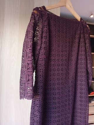 Vestido de encaje Massimo Dutti 