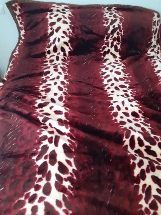 Manta suave - Beige y marrón