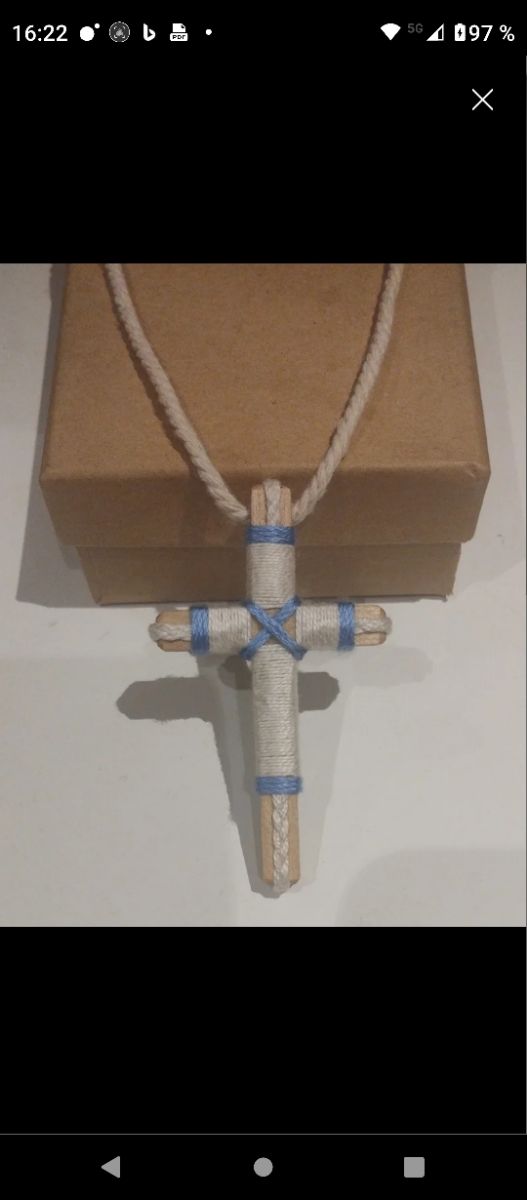 Cruz madera comunión, personalizada