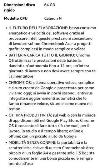 Chromebook Acer silver