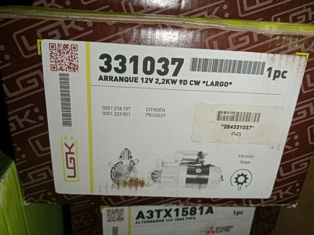 Motor Arranque Citroen Peugeot 12V