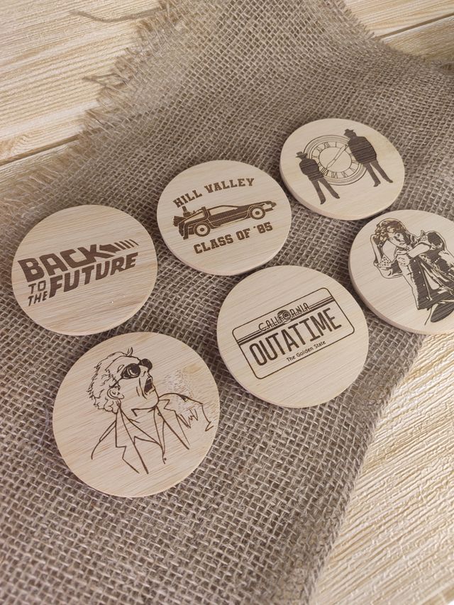 Posavasos bambú Regreso al futuro