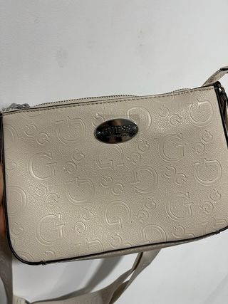 Bolso bandolera Guess beige