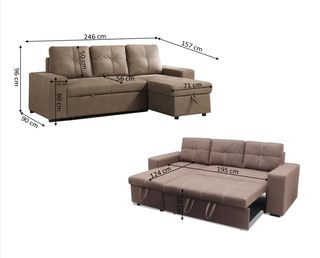MEGA OFERTA SOFA CAMA FLEX MARRON