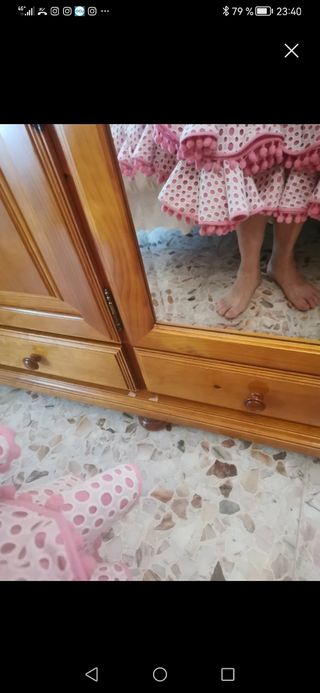 Traje gitana de Tela perforada