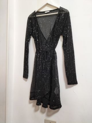 Vestito paillettes nero - elegante