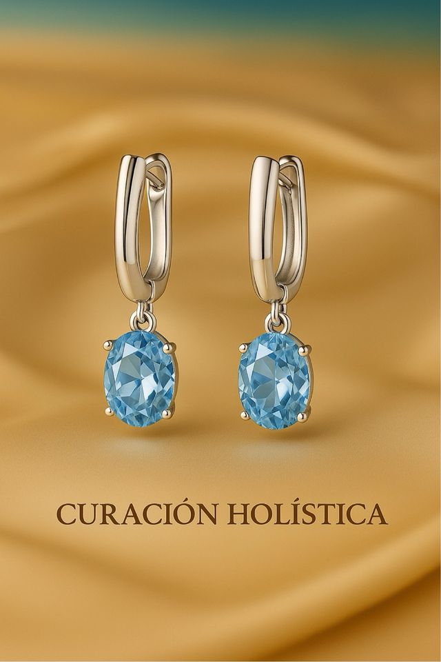 tulo:
Pendientes de Plata de Ley con Aguamarina – Diseño Exclusivo