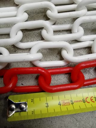 Catena pvc segnaletica bianco rosso