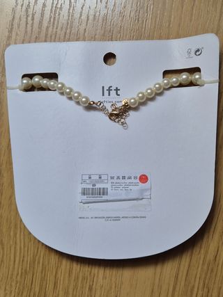 Collar perlas Lefties - Blanco