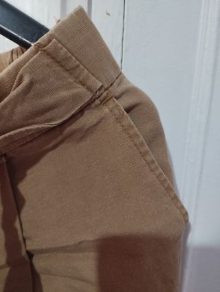 Pantalón lino Pull&Bear marrón