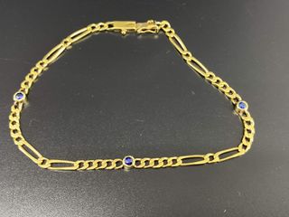 pulsera oro 18k con piedra con circonita