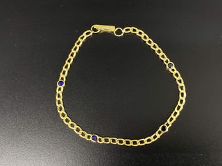 pulsera oro 18k con piedra con circonita