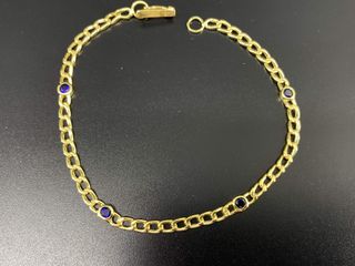 pulsera oro 18k con piedra con circonita