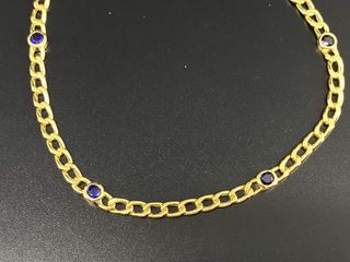 pulsera oro 18k con piedra con circonita