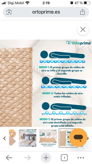 Colchón antiescaras Ortoprime