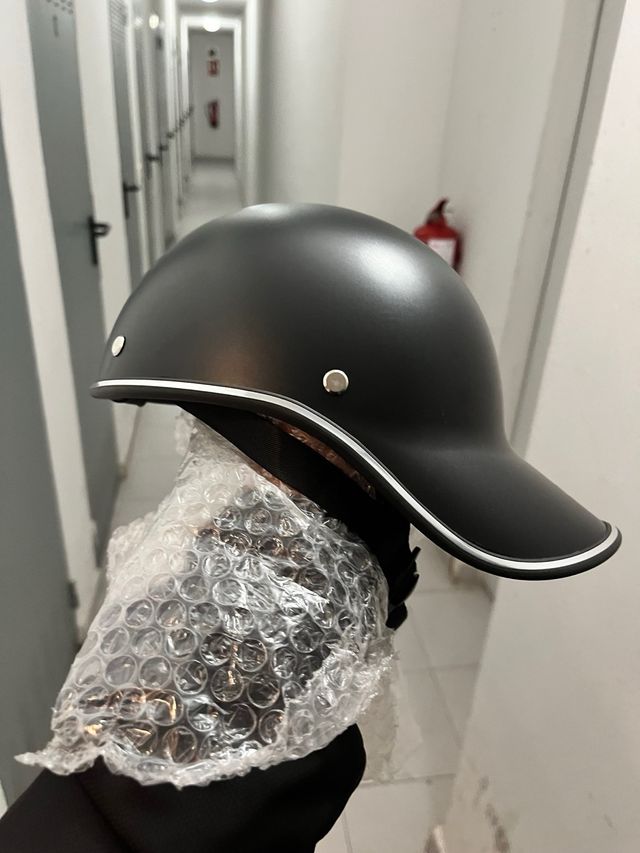 Casco scooter,bici negro mate