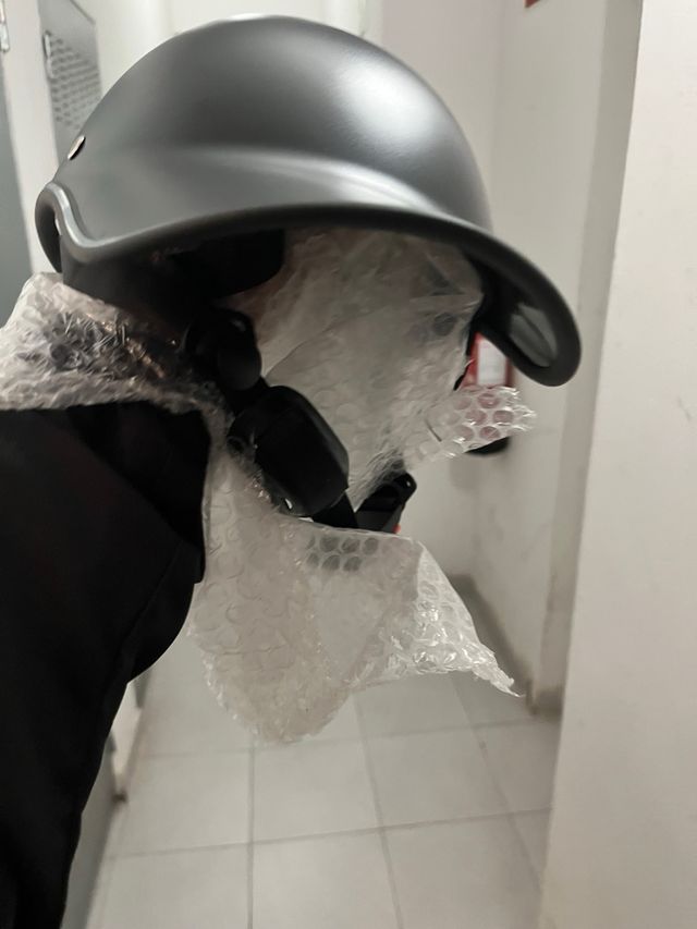 Casco scooter,bici negro mate