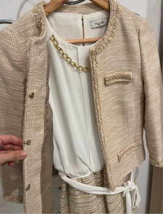 Conjunto vestido y chaqueta para invitada