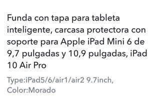 Funda iPad5 iPad6 Air1 Air2