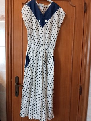 Vestito lungo a pois